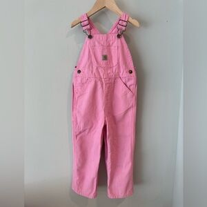 Bubblegum pink carhartt overalls 3t